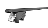 Atera 048422 PKW Dachträger Signo RTD - Vierkantprofil Schwarz - für Autos mit auffliegender Dachreling - Stahl 122 cm